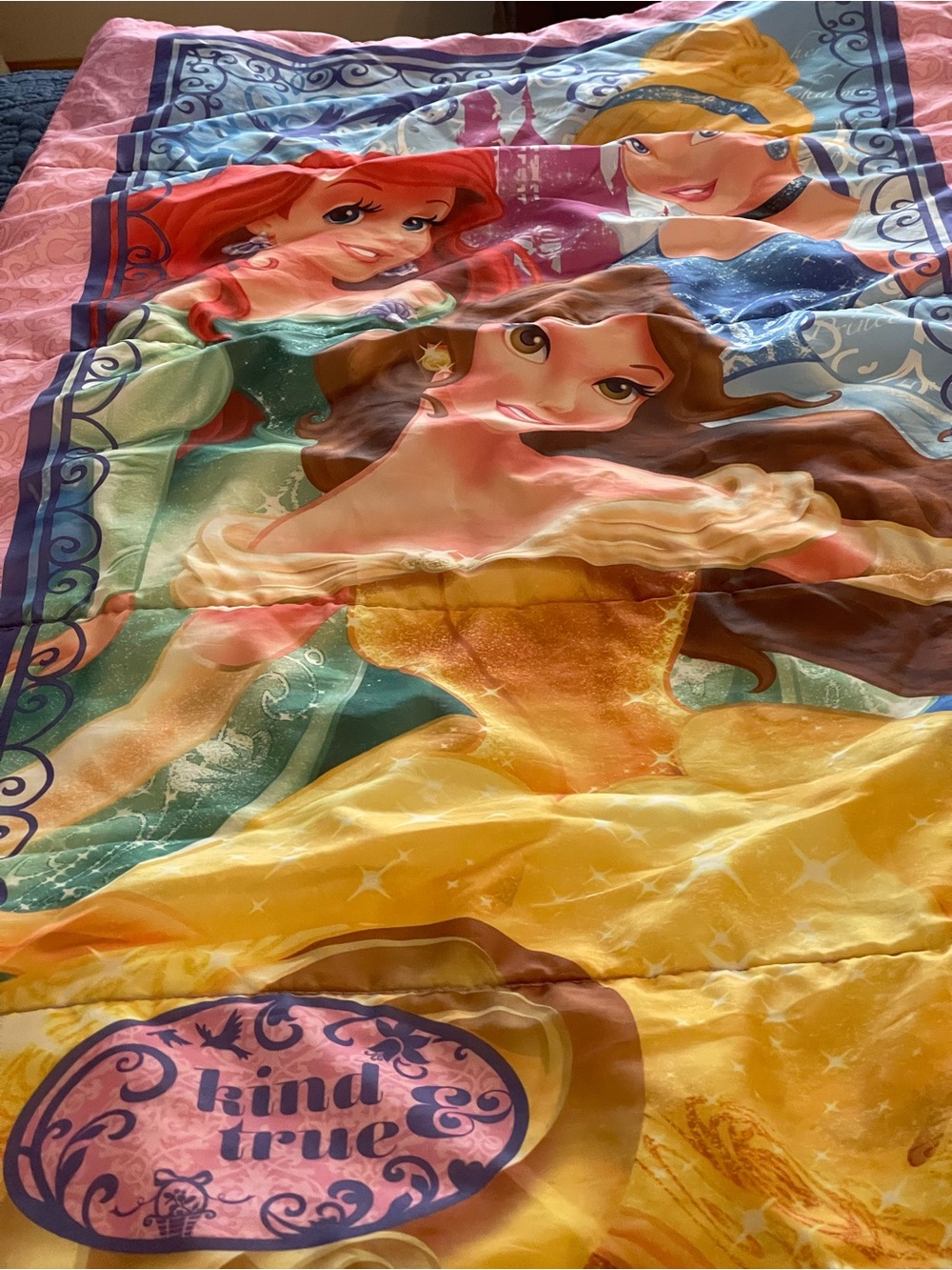 Disney Princess Girls' Yellow & Pink sleeping bag